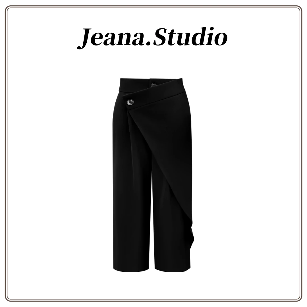 【Jeana.studio】原创设计设计感时尚走秀阔腿直筒裤