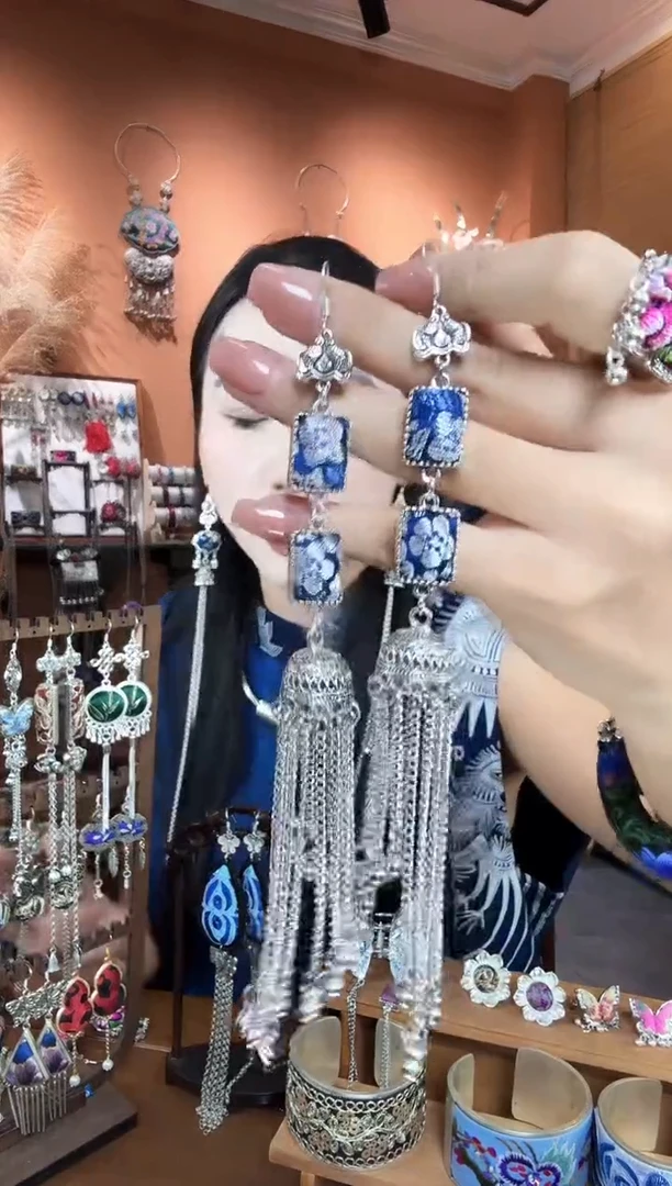 刺绣纯手工民族风耳环