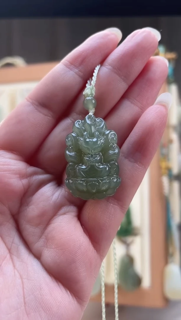 颈饰未镶嵌和田玉凤九（有棉）