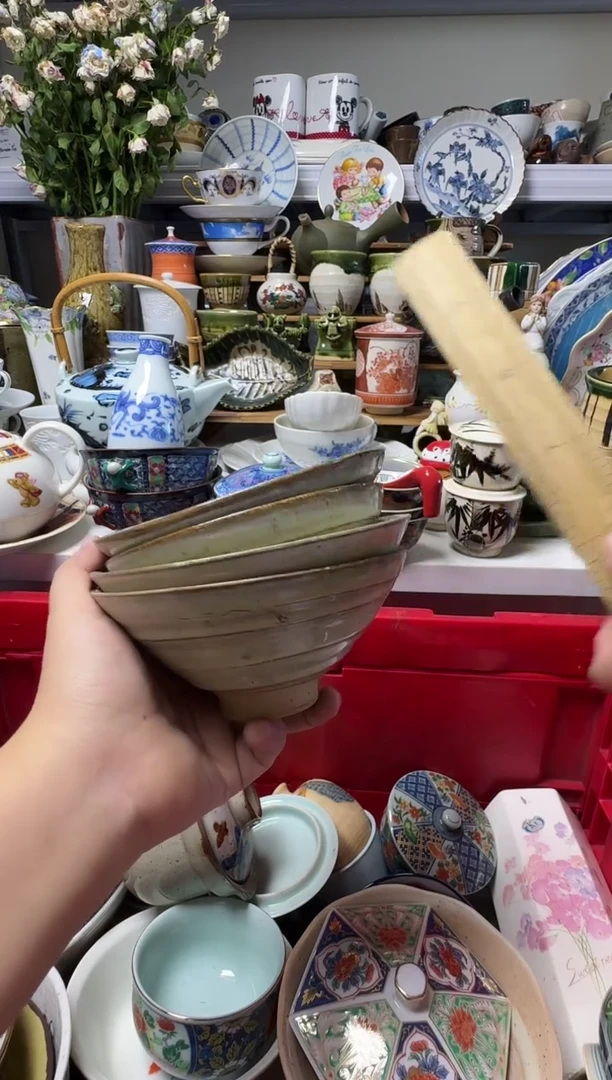 中古瓷器，默认微瑕-076，有小磕，粗陶碗