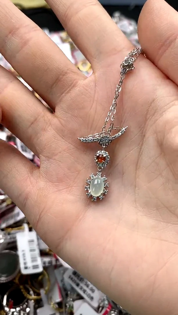 【闪购商品】翡翠戒指银S925镶嵌77777777    4