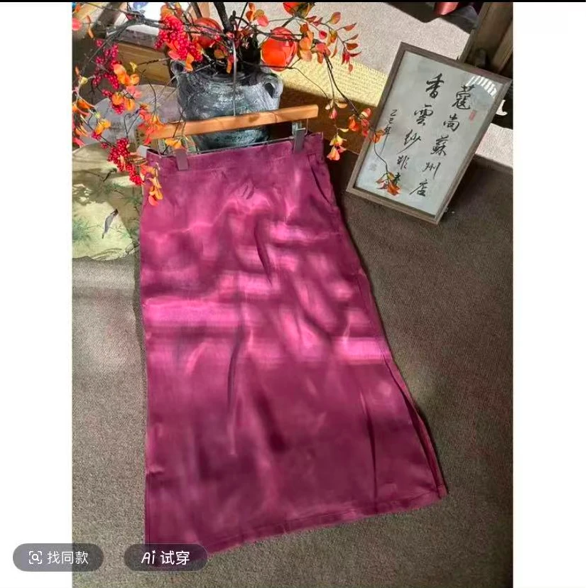 1434月月裙妈妈装高贵新款妈妈装洋气收腰过膝法式