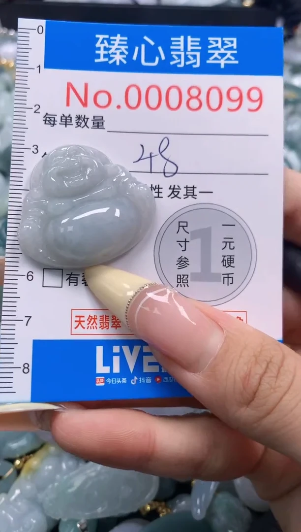 翡翠未镶嵌颈饰含绳0008099