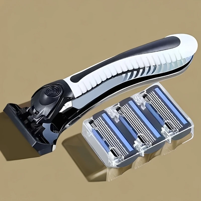 【店庆福利】新款6层刀片剃须刀男士老式胡子刀手动进口6层刀剃须刀