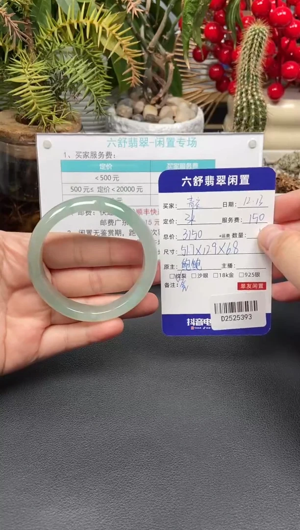 未镶嵌手镯翡翠青*D2525393