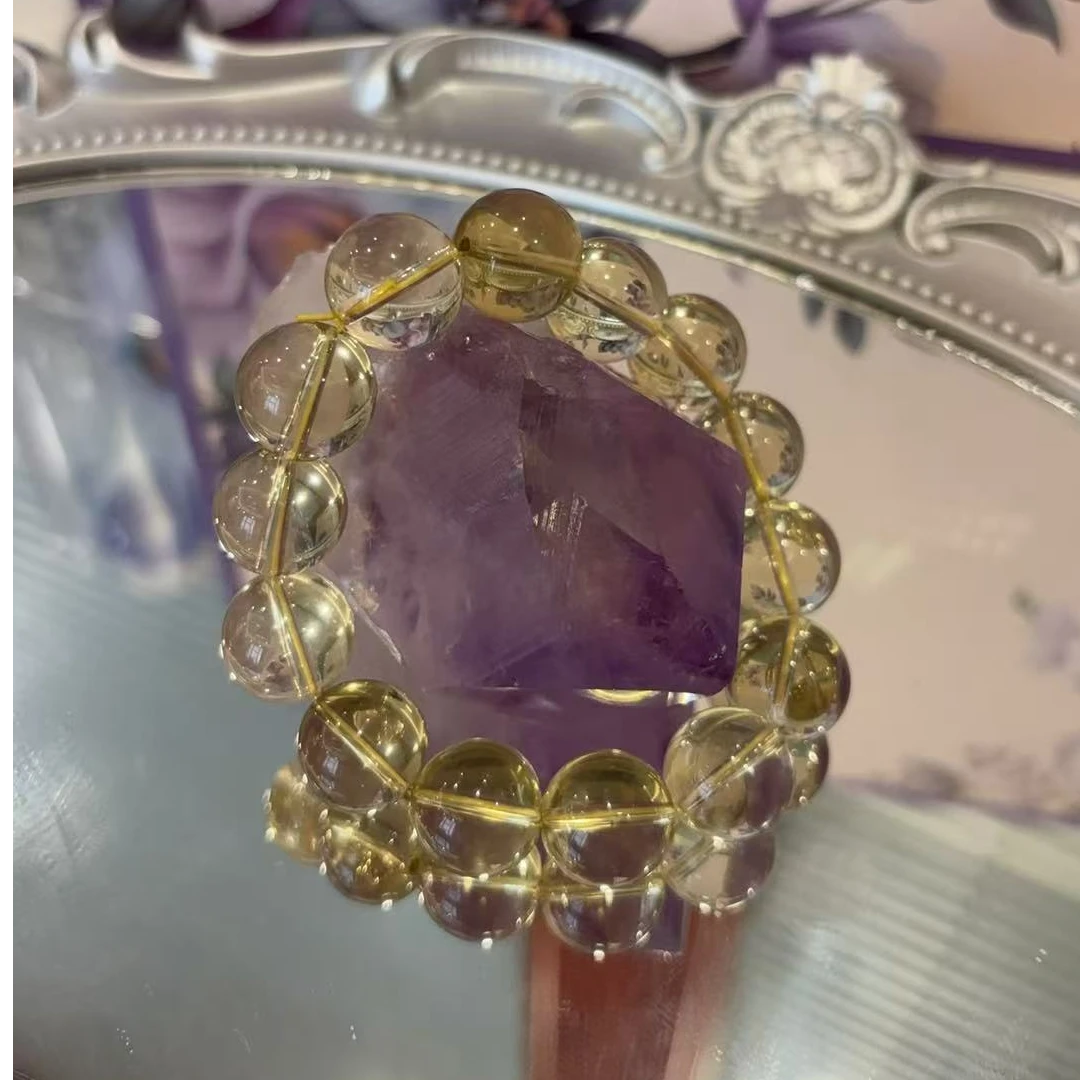 【巴西净体黄水】天然水晶 卡13mm+ 高货 手链百搭女款