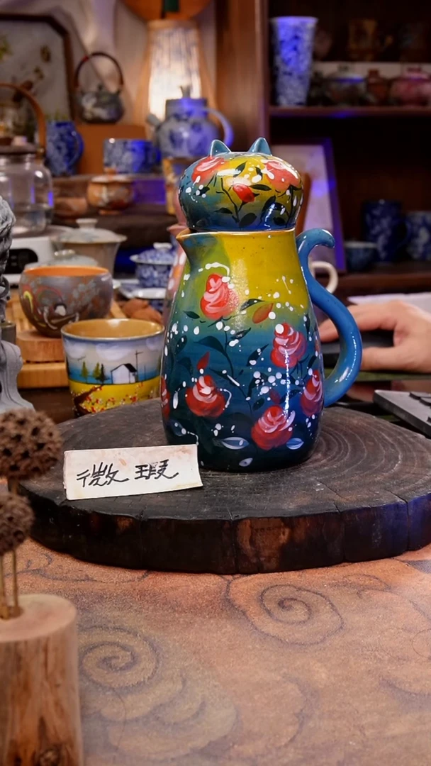 杯子玫瑰手工手绘手工手绘