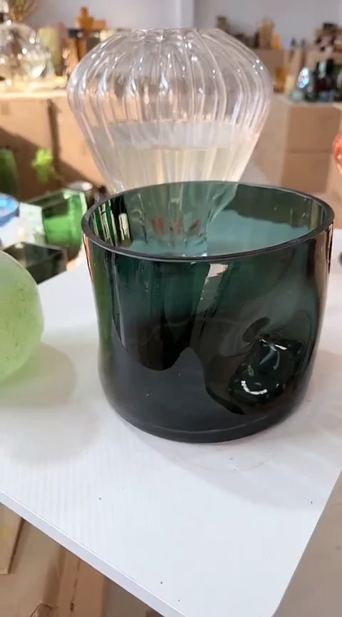 【闪购商品】玻璃绿色凹身