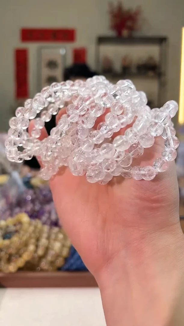 【闪购商品】水晶手链未镶嵌8mm＋白阿塞手串（多样性发其一）