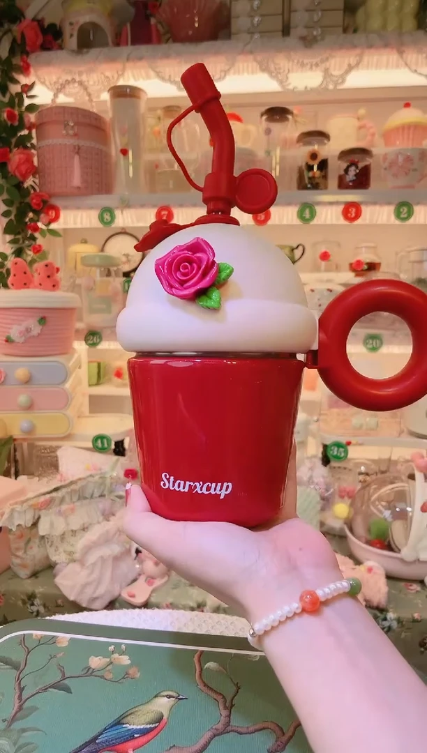 玫瑰花保温杯——手工制作品质好！
