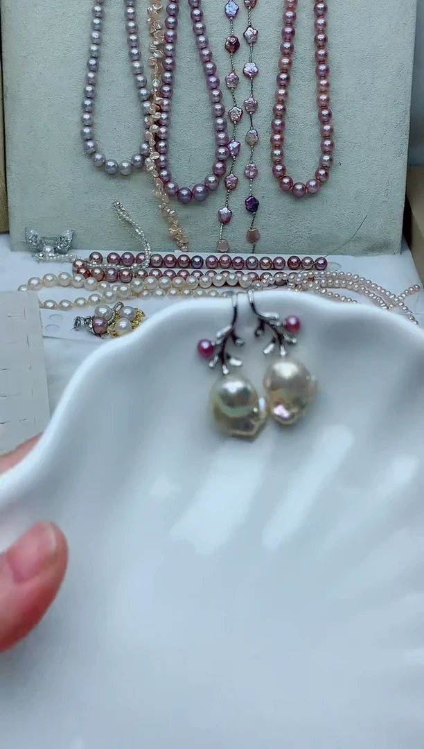 未镶嵌耳饰淡水珍珠多样性发其一【非无瑕】