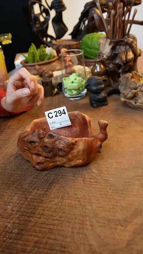 C294鹰瞳手作硬木工艺果盘
