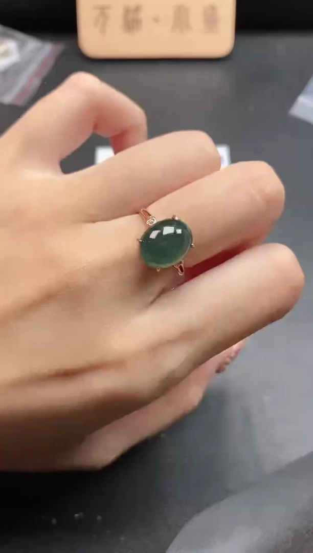 银S925镶嵌戒指翡翠51151