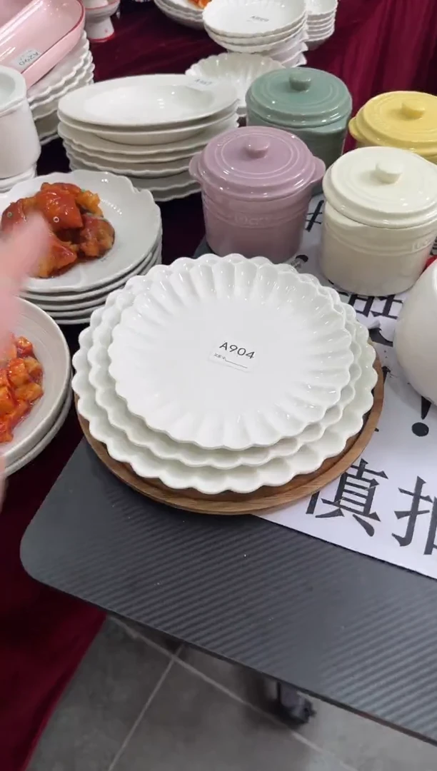 摆件陶微瑕 花瓣8+9+10英寸浅盘