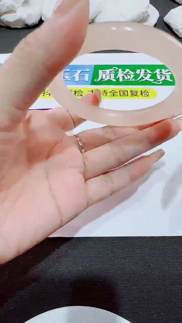未镶嵌手镯石英质玉藕粉圈口53