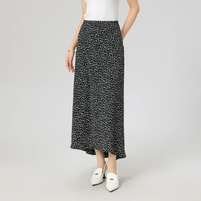 GIRDEAR/哥弟 新款法式田园气质百搭高腰中长款碎花半身裙120003