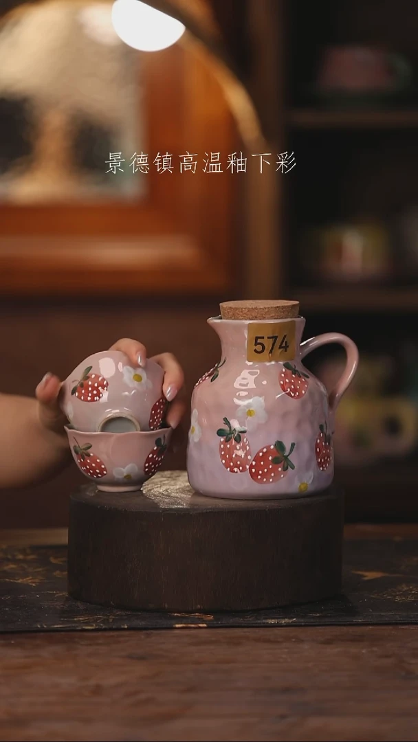 陶瓷景德镇高温釉下手绘陶瓷574