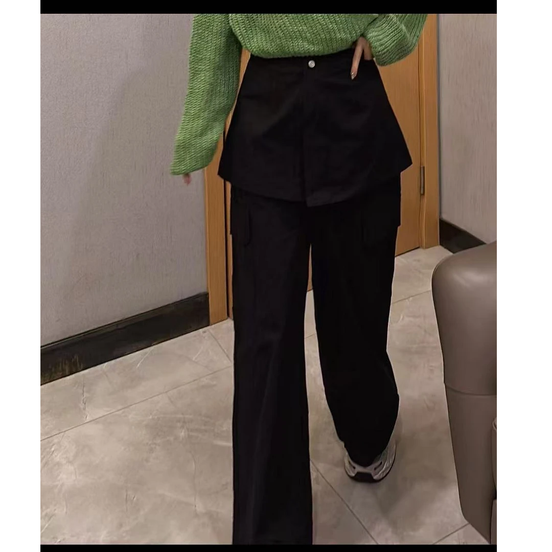 娜一家  2025韩国东大门可拆卸屁帘工装裤