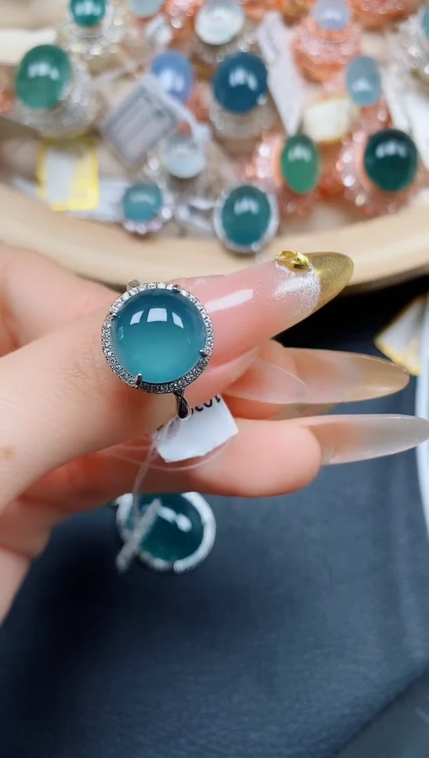 【闪购商品】翡翠戒指银S925镶嵌翡翠