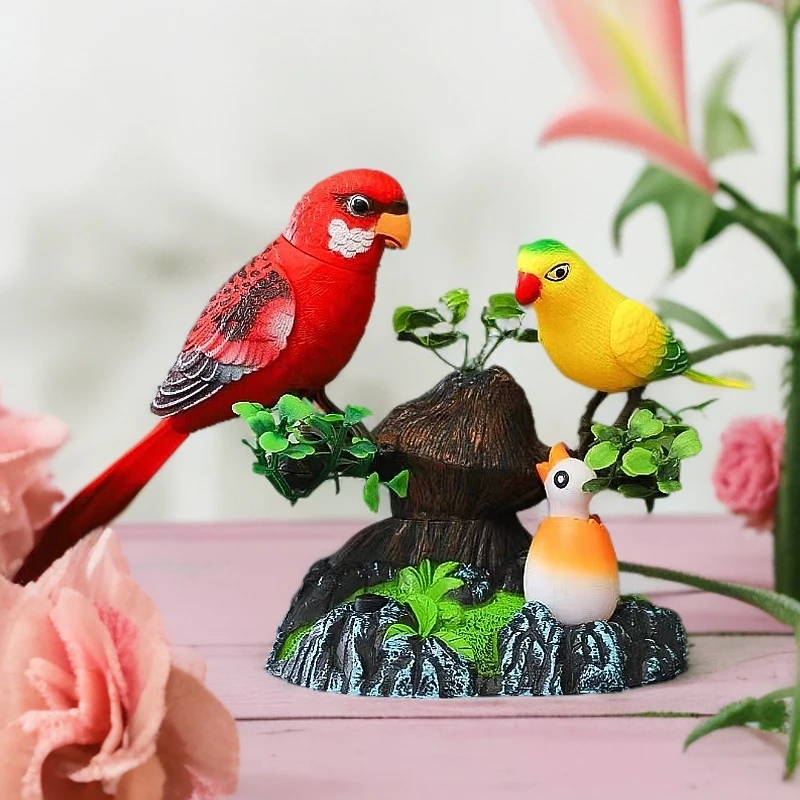 仿真鸟声控鸟儿童玩具桌面装饰品摆件