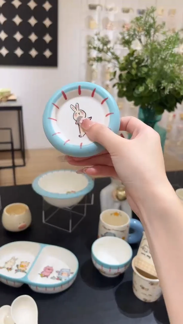 陶瓷小羊蘸料碟按图2个装