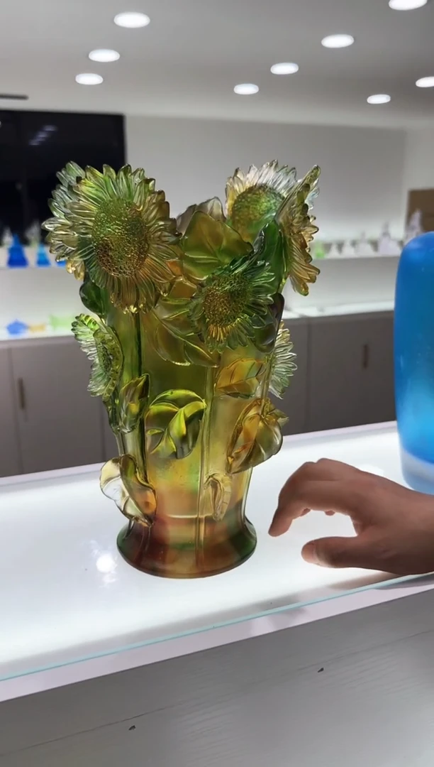 手工艺品琉璃向日葵花瓶