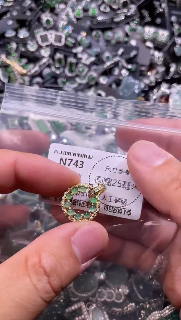 翡翠未镶嵌颈饰N743吊坠