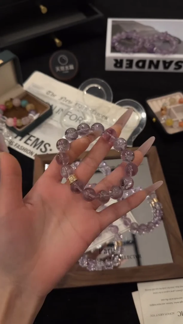 合金手链水晶紫水晶x06