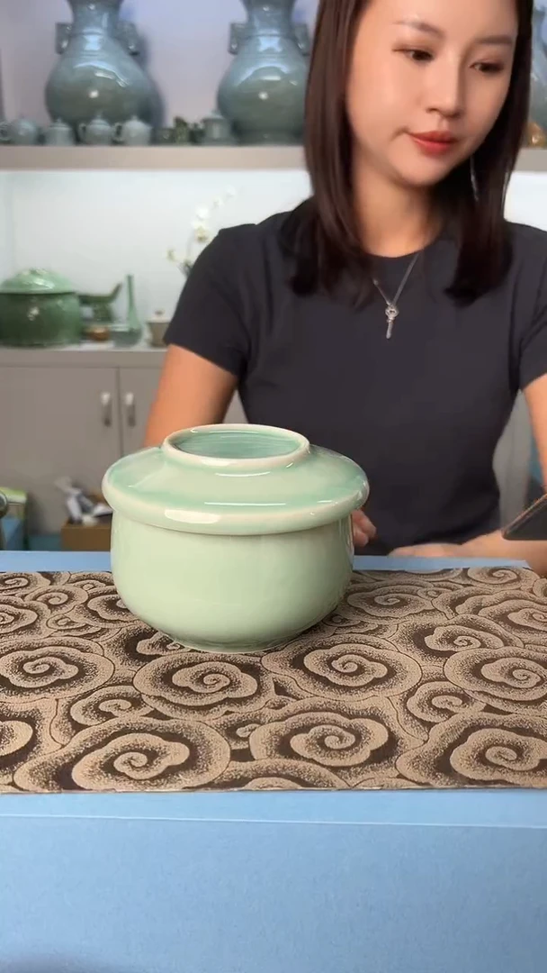龙泉云间青瓷小米茶器