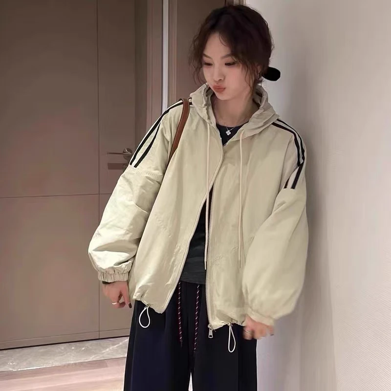 三道棉衣2024秋冬糖果色新款棉衣立领保暖上衣