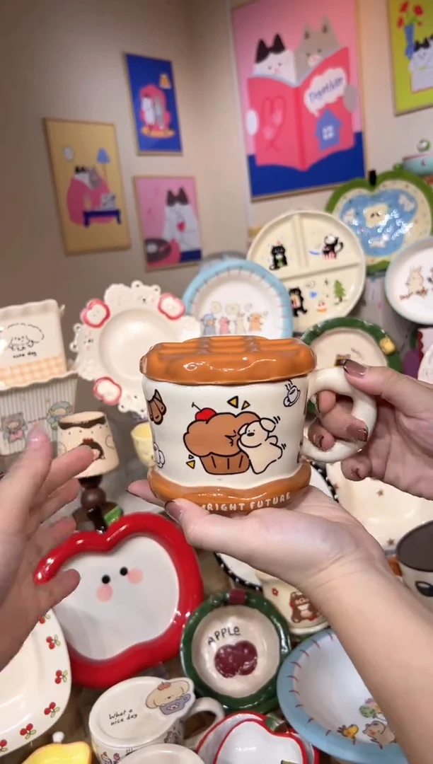 瓷可爱餐具发图片款