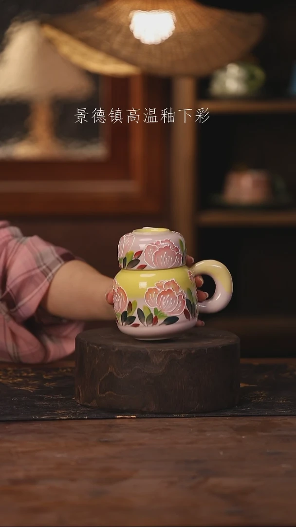 陶瓷景德镇高温釉下手绘陶瓷156