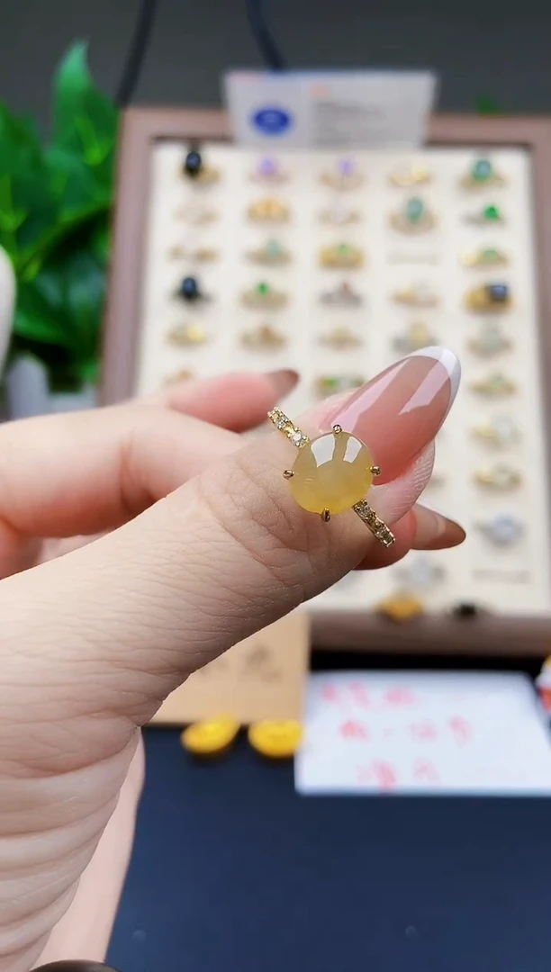 银S925镶嵌戒指翡翠12