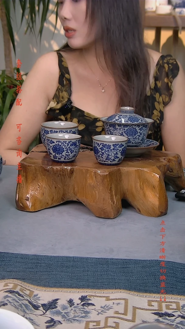 简装家用款4件套 老陶泥开片纹陶瓷茶具