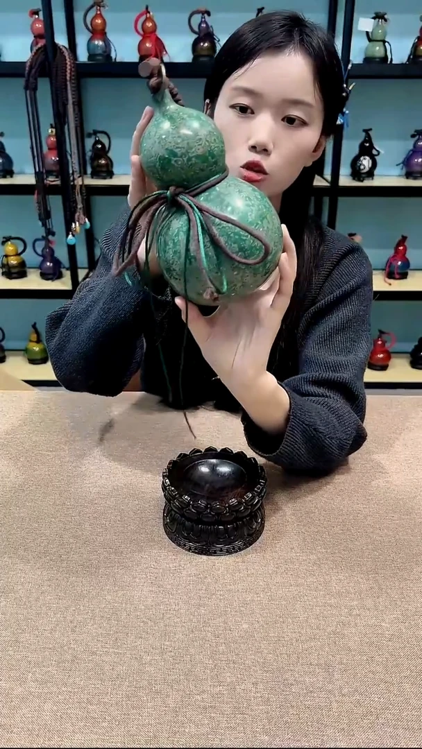 大漆工艺品大漆螺钿酒葫芦