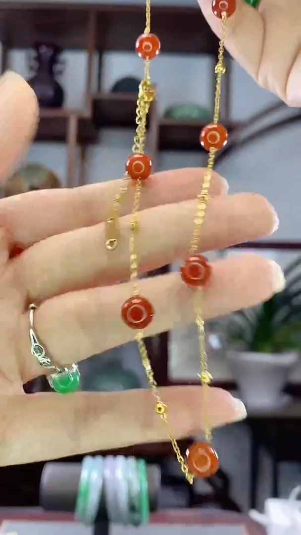 南红玛瑙未镶嵌吊坠(赠链)X2南红满天星