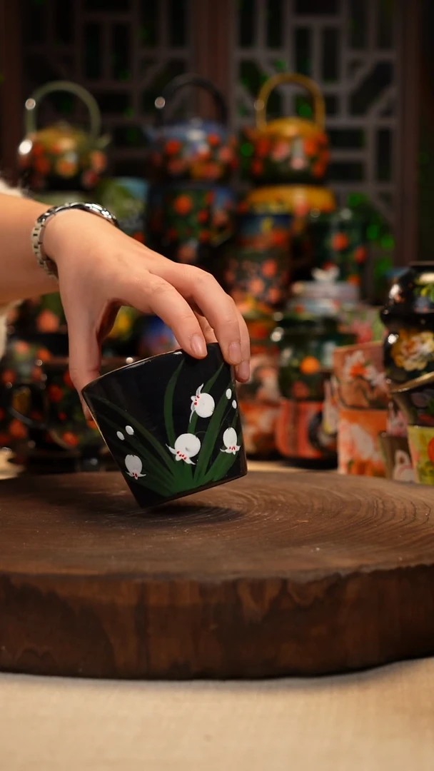 油画 手绘 釉 下彩