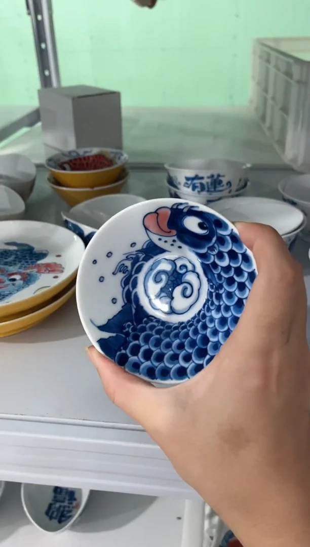 拙明院（微瑕价格）斗笠杯（天青色）昨明款