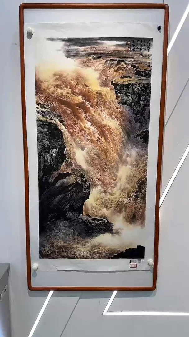 国画用****7李长胜绘画8pc黄河画集邮P作品