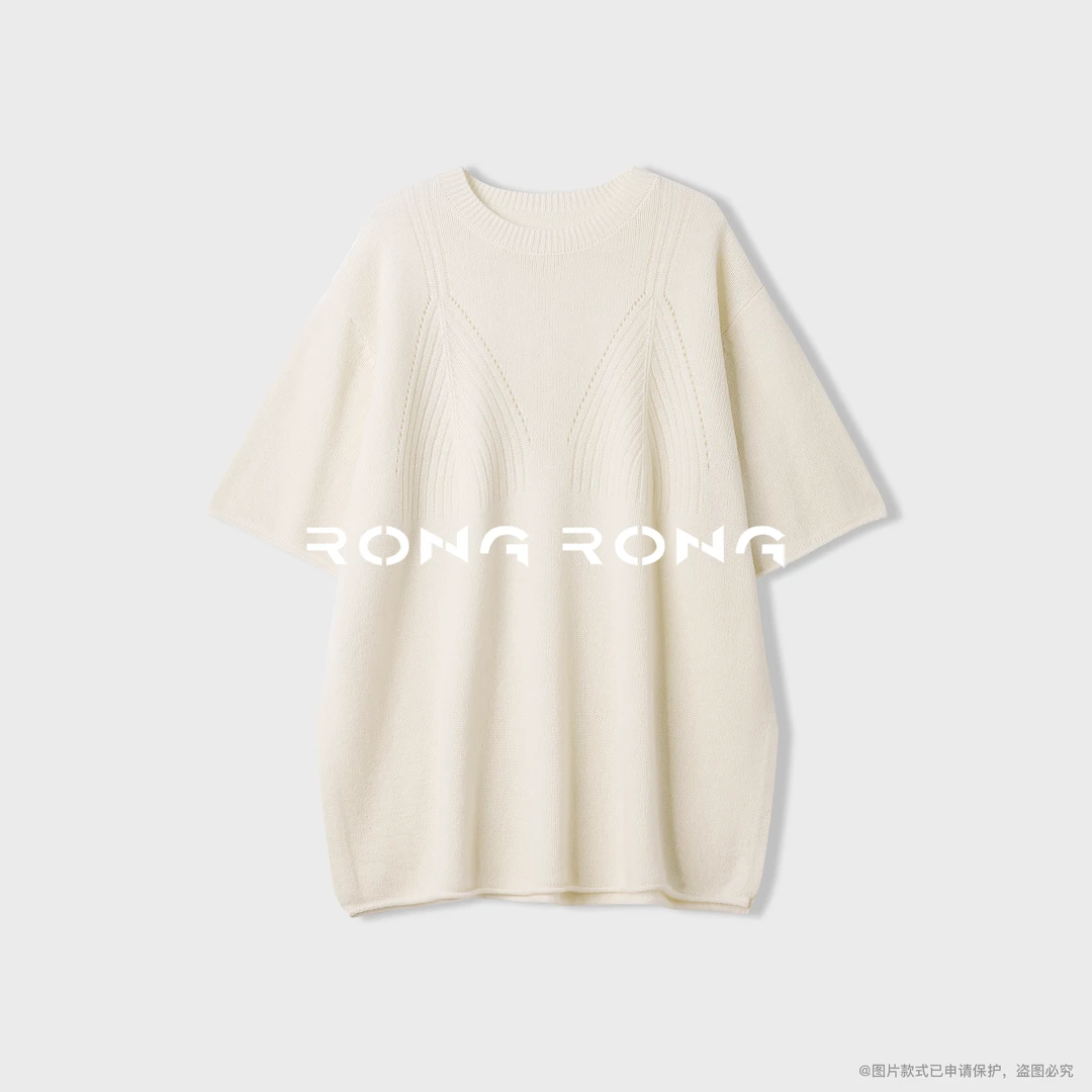 溶溶S【慕斯山茶】RONGRONG 100绵羊毛慵懒老钱风羊毛衫268-82509