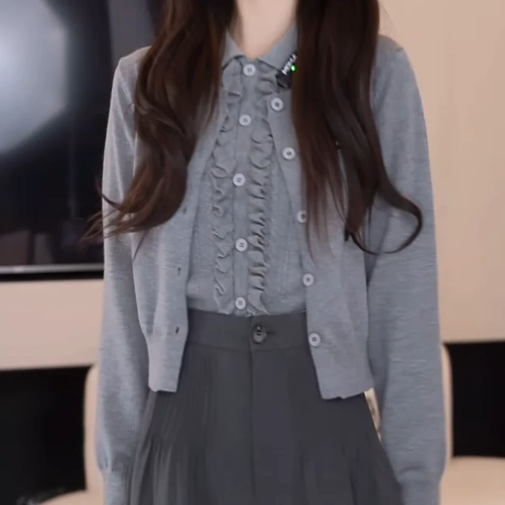 【秋日书信】新款上新秋季时尚气质高级两件套针织上衣C5884