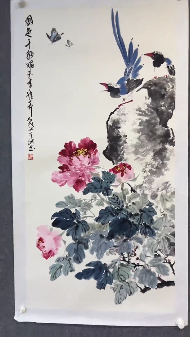国画李纲-8平尺-花鸟国画