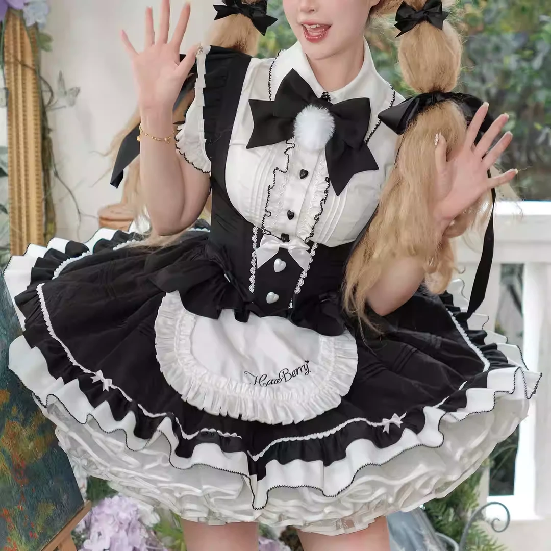 【二团定金-小物单拍页面】浆果执事山楂浆果Lolita十周年女仆托胸