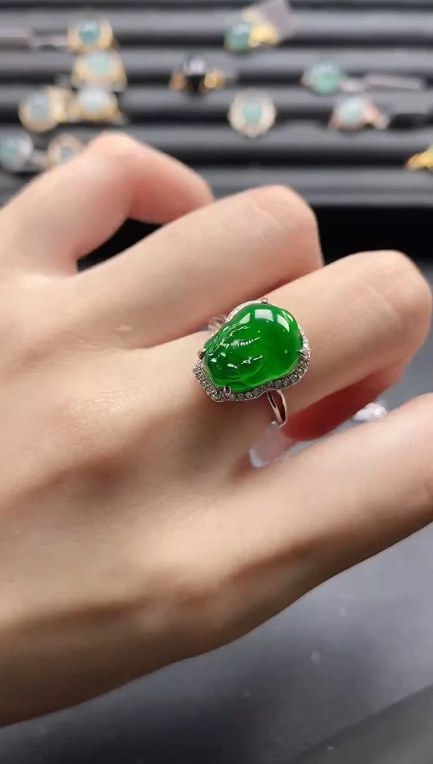 【闪购商品】翡翠戒指银S925镶嵌1111
