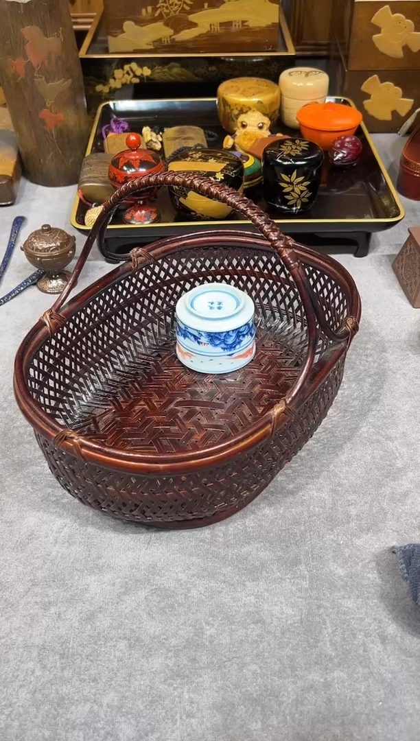 篮子蓝胎漆大漆漆器大漆漆器