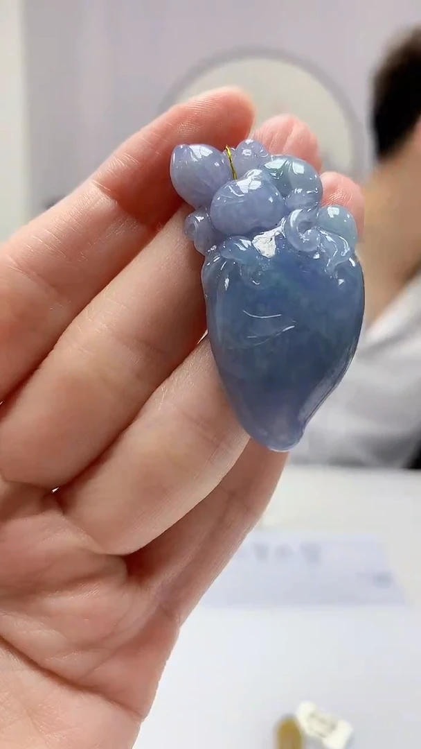 【闪购商品】定制翡翠未镶嵌4868zm-毛货挂件寿桃194