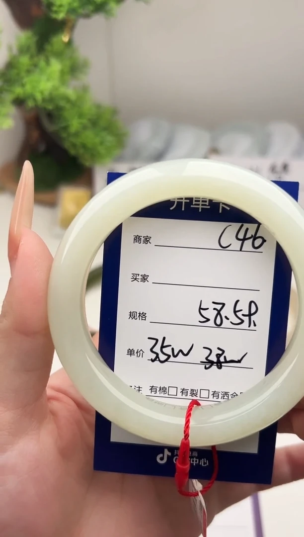未镶嵌手镯和田玉微色差C46