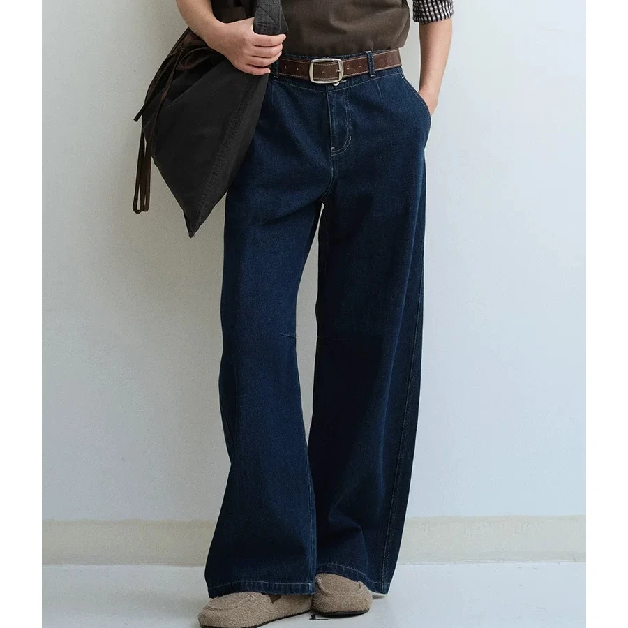 YOEYYOU外弧牛仔长裤