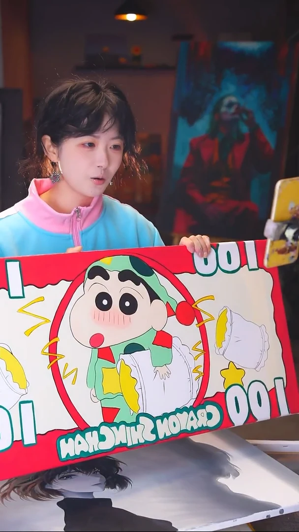 油画你***-蜡笔小新补发框子