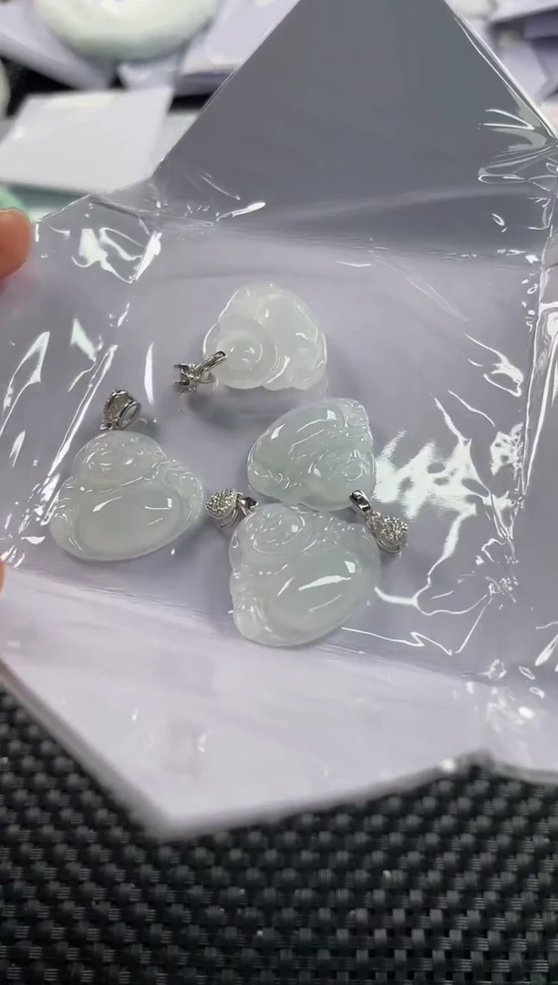 颈饰银S925镶嵌翡翠7（多样性发一件）佛公